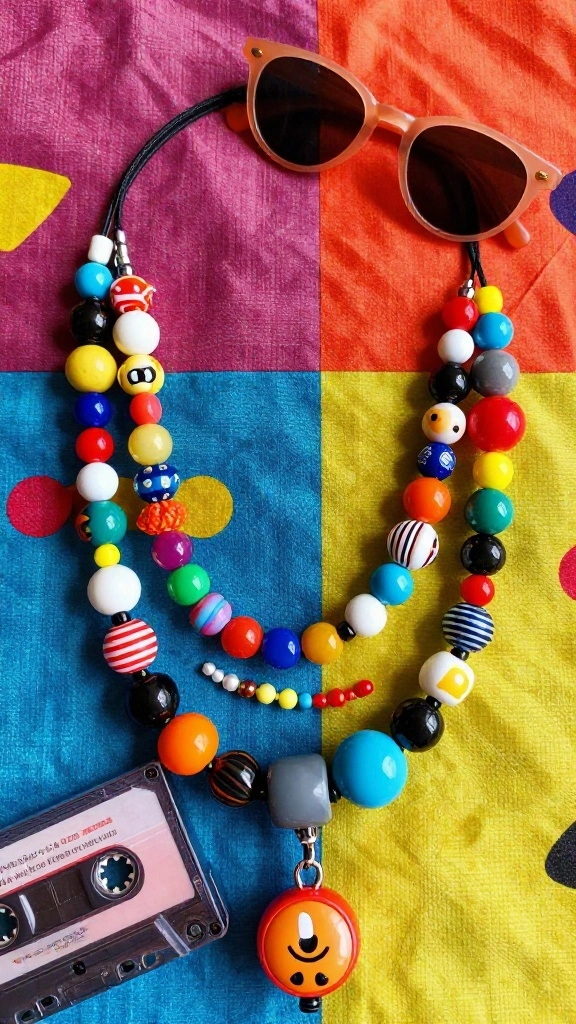 10 Wearable Air Purifier Necklace Ideas for Personal On-the-Go Protection - 3. Retro-Inspired Beaded Necklace 1