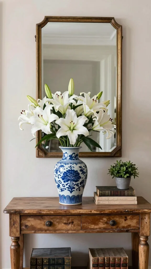 11 Antique Vase Ideas for a Period-Inspired Character-Rich Home - 5. Classic Blue and White Porcelain 1