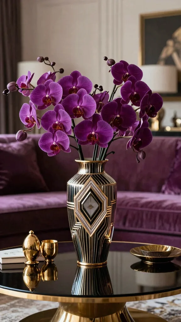 11 Antique Vase Ideas for a Period-Inspired Character-Rich Home - 7. Bold Statement with Art Deco 1