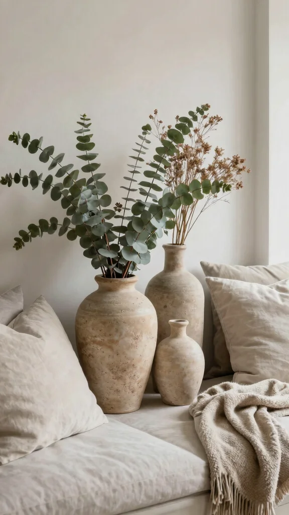 11 Antique Vase Ideas for a Period-Inspired Character-Rich Home - 8. Nature’s Touch with Stoneware 1