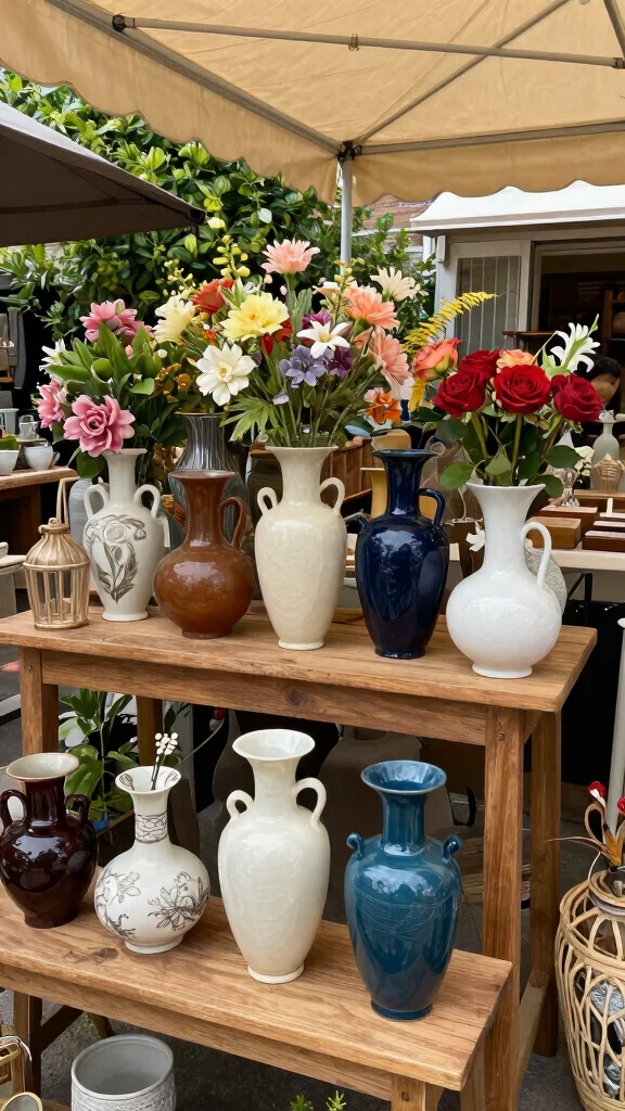 11 Antique Vase Ideas for a Period-Inspired Character-Rich Home - 9. Vintage Finds from Flea Markets 1