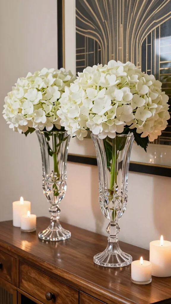 11 Art Deco Vase Ideas for a Glamorous Geometric Home Accent - 3. Stunning Tall Trumpet Vases 1