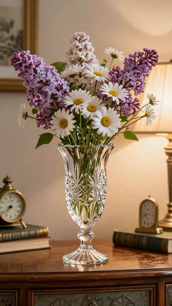 11 Art Deco Vase Ideas for a Glamorous Geometric Home Accent - 5. Art Deco Inspired Cut Glass Vases 1