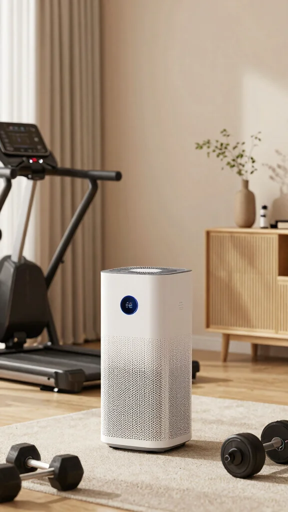 11 Gym Air Purifier Ideas for a Fresher Healthier Workout Space - 10. Air Purifier with Aesthetic Design 1