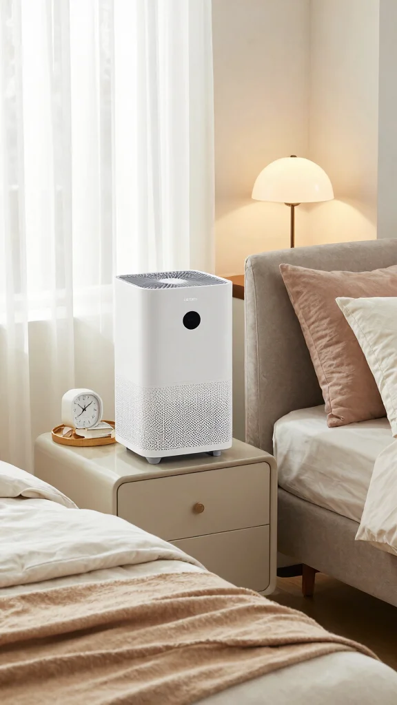 11 Levoit Core 300 Air Purifier Setup Ideas for Small to Medium Rooms - 3. Nightstand Necessity 1