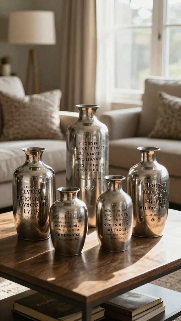 11 Metal Vase Ideas for an Industrial Modern Home Display - 11. Personalized Touch 1
