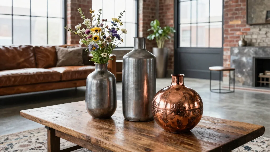 11 Metal Vase Ideas for an Industrial Modern Home Display