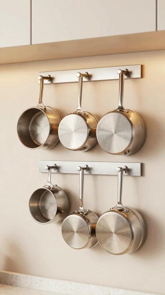 11 Pots and Pans Drawer Organization Ideas for a Neat Kitchen Cabinet - 5. Magnetic Storage Solutions 1