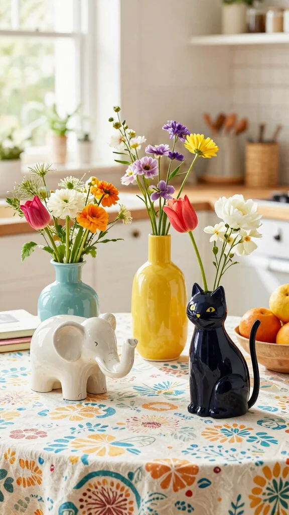 11 Quirky Vase Ideas for a Fun Unexpected Home Decor Statement - 5. Quirky Animal-Shaped Vases 1