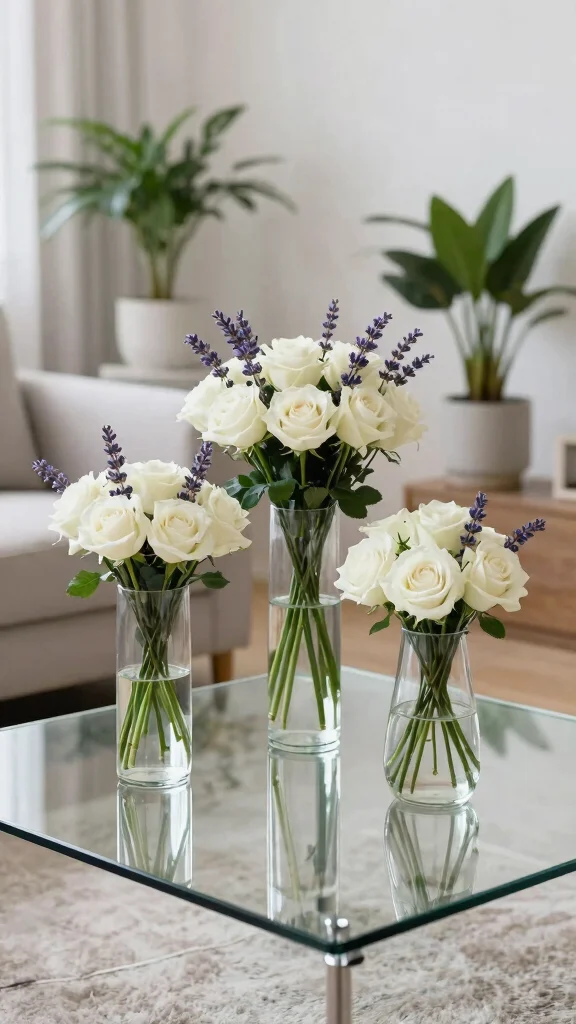 11 Set of 3 Glass Vase Ideas for a Delicate Light-Catching Display - 2. Minimalistic Charm with Clear Glass Vases 1