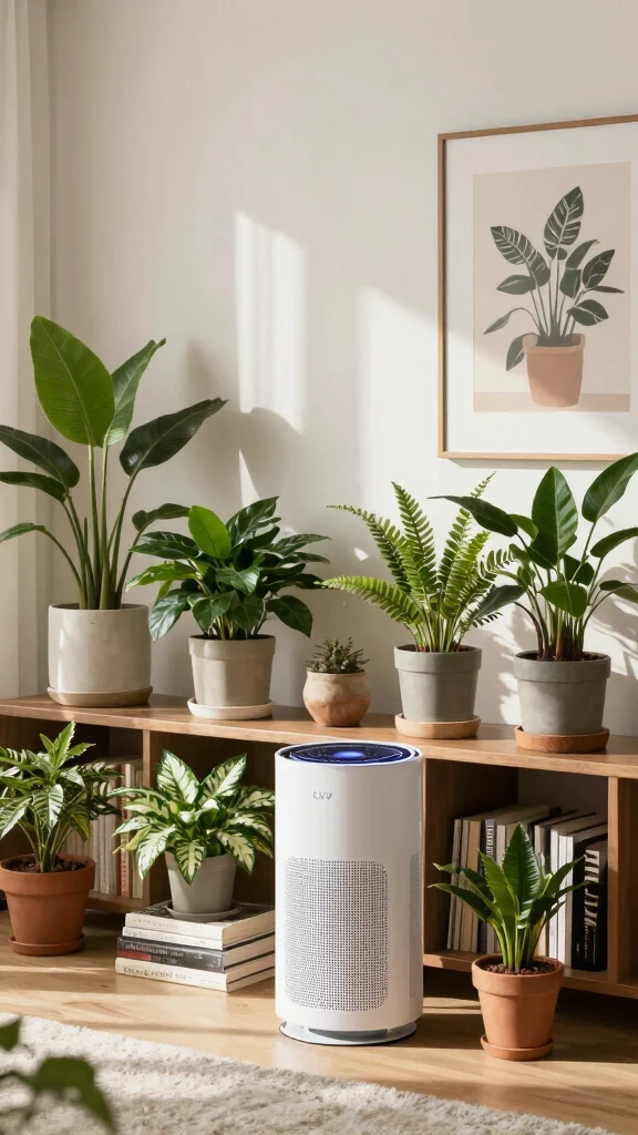 11 UV Air Purifier Ideas for an Extra Layer of Germ and Virus Protection - 10. Decorative Indoor Plant UV Air Purifier 1