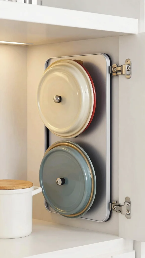 11 Under-Sink Pot Storage Ideas for Extra Kitchen Space - 4. Magnetic Strip for Lids 1