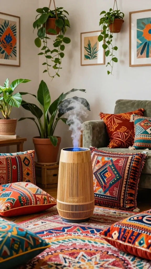 12 Air Purifier Humidifier Ideas for All-in-One Indoor Air Quality - 5. Bohemian Touch 1