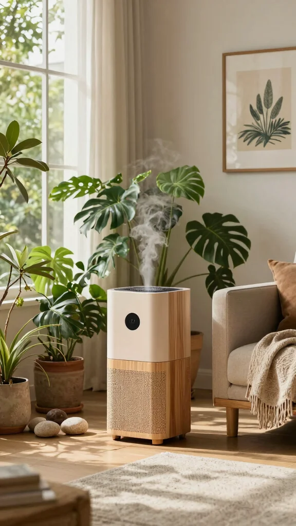 12 Air Purifier Humidifier Ideas for All-in-One Indoor Air Quality - 8. Nature-Inspired Decor 1