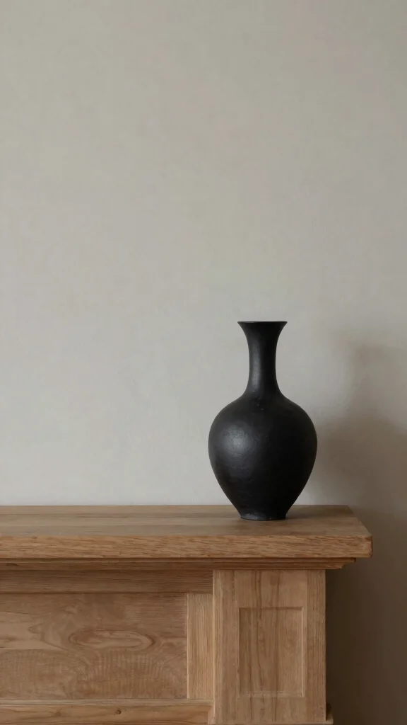 12 Black Vase Ideas for a Bold Grounding Home Decor Accent - 11. Minimalist Black Vases with No Flowers 1