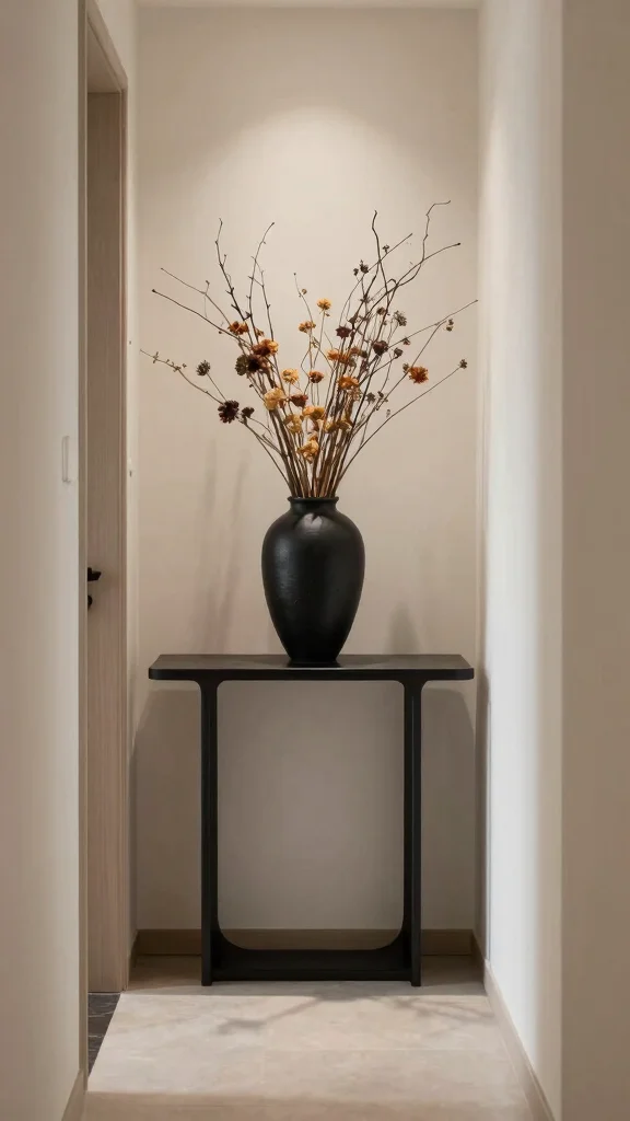 12 Black Vase Ideas for a Bold Grounding Home Decor Accent - 7. Black Vases in Unexpected Locations 1