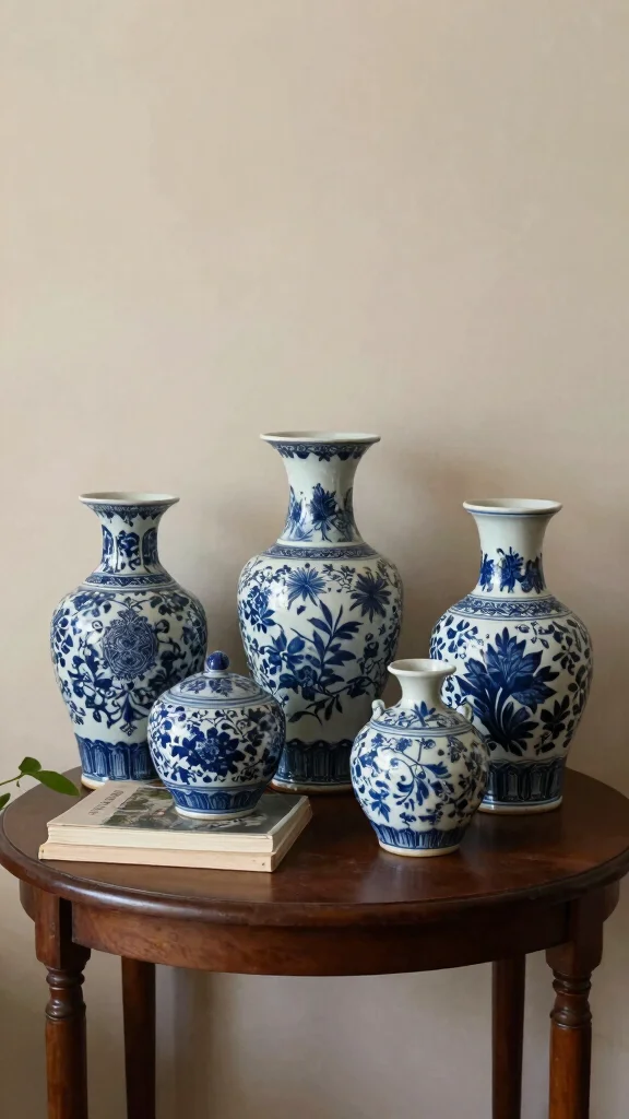 12 Blue and White Vase Ideas for a Classic Timeless Home Display - 4. Vintage Finds! 1