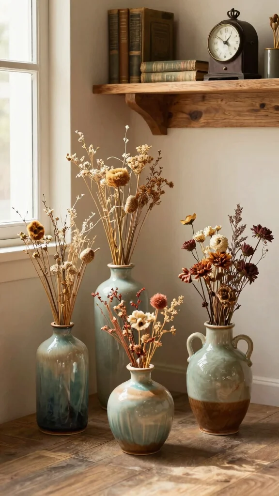 12 Ceramic Bud Vase Ideas for a Delicate Artisan-Style Display - 1. Vintage-Inspired Charm 1
