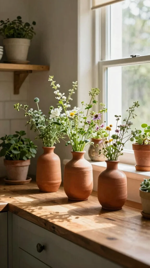 12 Ceramic Bud Vase Ideas for a Delicate Artisan-Style Display - 3. Nature-Inspired Terracotta 1
