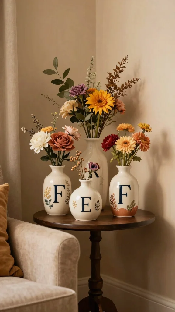 12 Ceramic Bud Vase Ideas for a Delicate Artisan-Style Display - 8. Personalized Touches 1