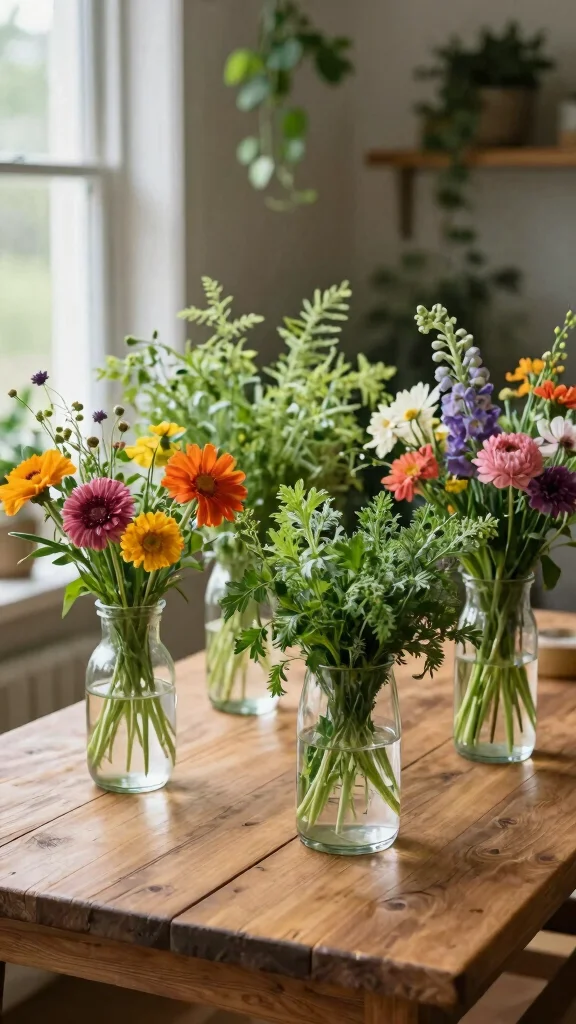 12 Clear Glass Vase Ideas for a Versatile Light-Catching Home Accent - 11. Garden-inspired Arrangements 1