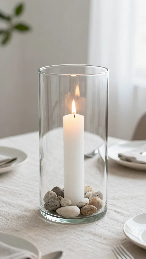 12 Clear Glass Vase Ideas for a Versatile Light-Catching Home Accent - 3. Minimalist Candle Holders 1
