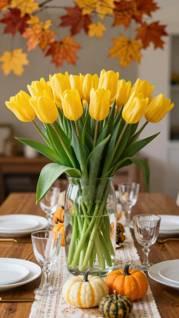 12 Clear Glass Vase Ideas for a Versatile Light-Catching Home Accent - 5. Seasonal Centerpieces 1