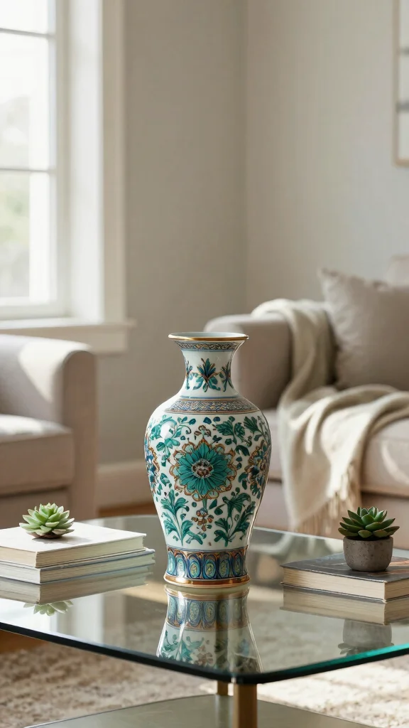 12 Colorful Vase Ideas for a Joyful Bold Eye-Catching Home Accent - 3. Patterned Porcelain 1