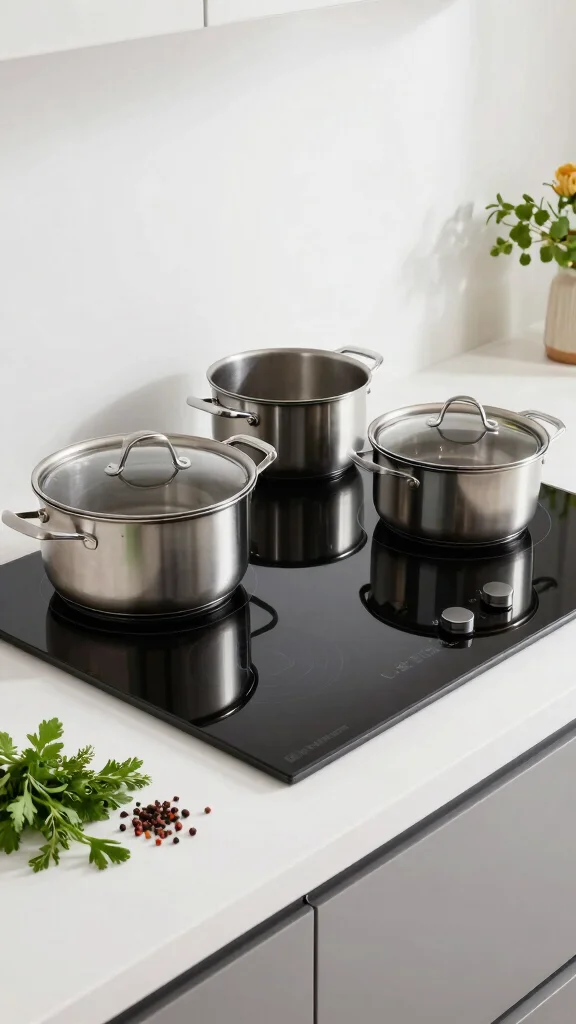 12 Cooking Pot Ideas for Every Stovetop Style and Kitchen Aesthetic - 10. Sleek Induction Cookware 1