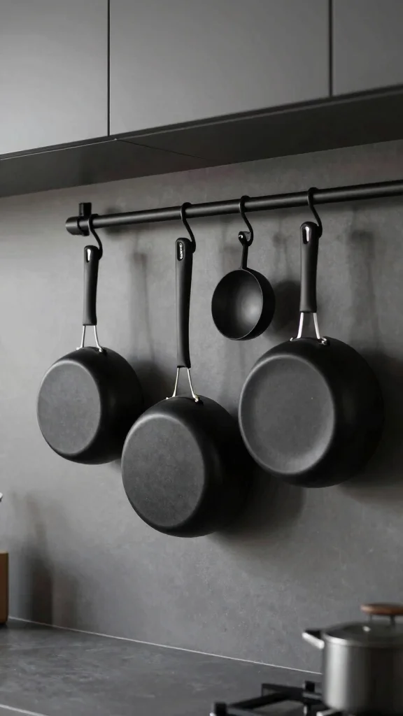 12 Cooking Pot Ideas for Every Stovetop Style and Kitchen Aesthetic - 12. Minimalist Black Cookware 1