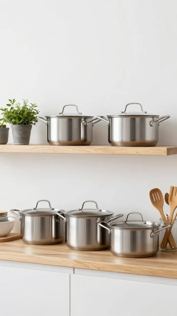 12 Cookware Set Ideas for a Cohesive Well-Equipped Kitchen - 1. Sustainable Stainless Steel Cookware 1