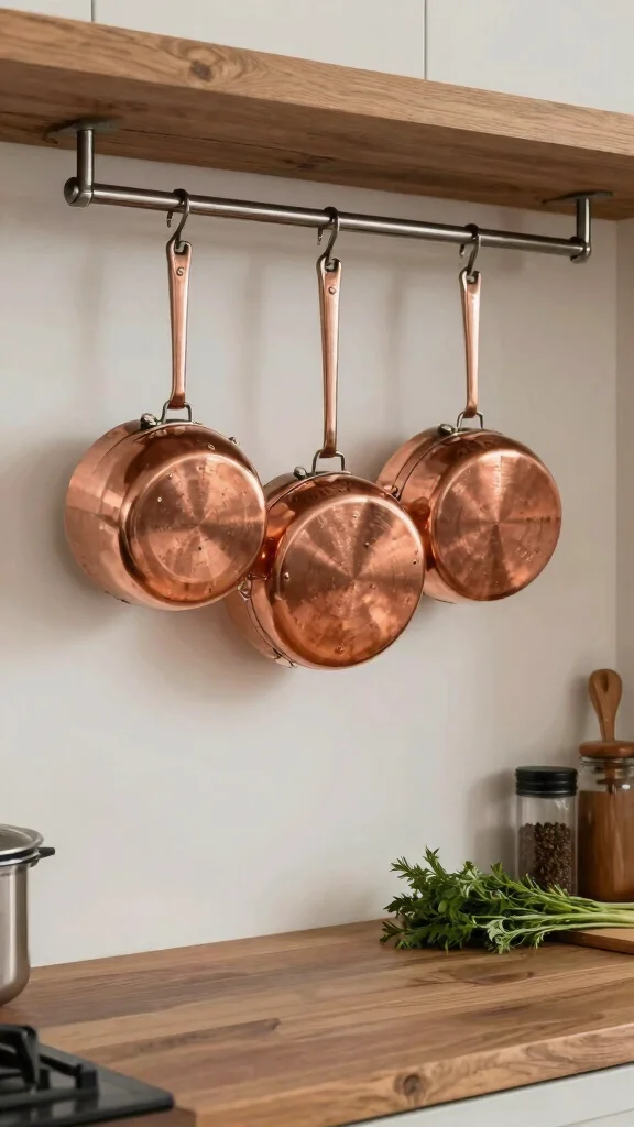 12 Cookware Set Ideas for a Cohesive Well-Equipped Kitchen - 8. Stylish Copper Cookware 1