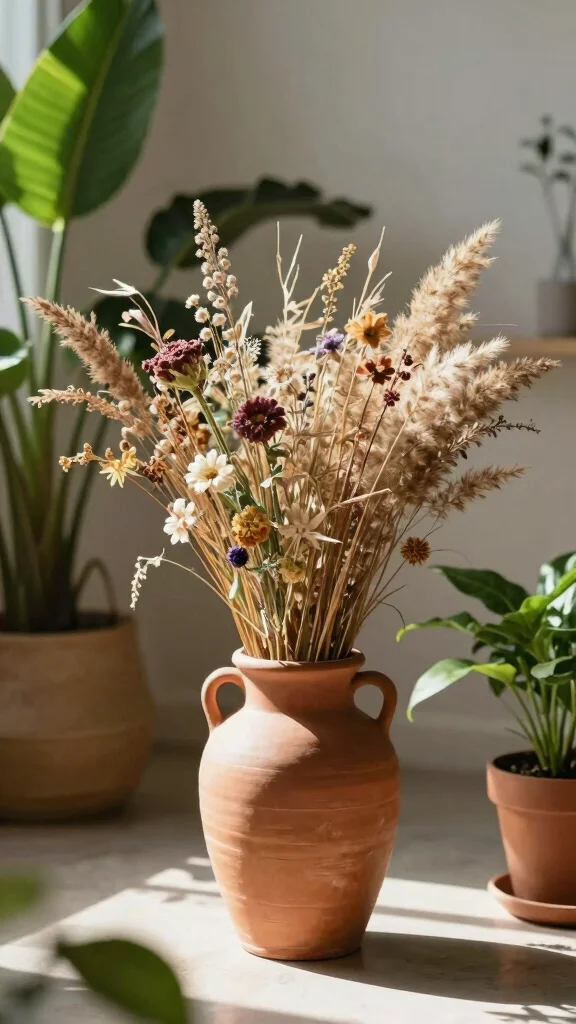 12 Dried Stem Vase Ideas for a Minimal Long-Lasting Home Display - 12. Outdoor Inspiration 1