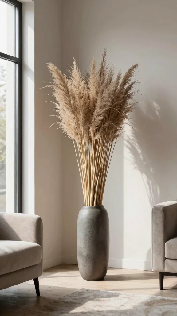 12 Dried Stem Vase Ideas for a Minimal Long-Lasting Home Display - 5. Tall and Elegant 1