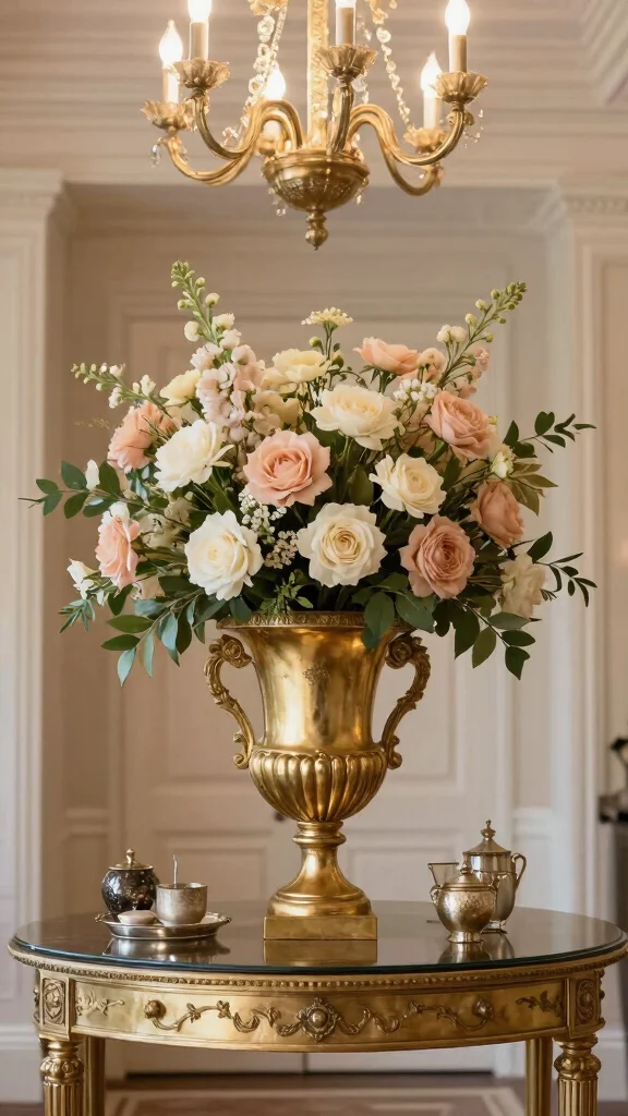 12 Gold Vase Ideas for a Glamorous Warm Metallic Home Accent - 4. Classic Urn-Shaped Gold Vases 1
