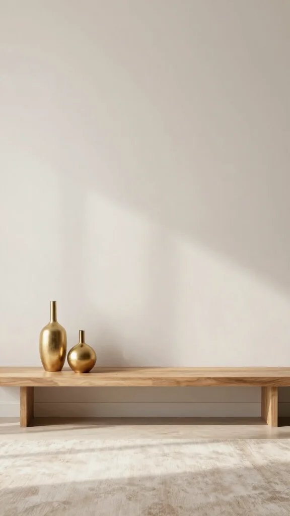 12 Gold Vase Ideas for a Glamorous Warm Metallic Home Accent - 5. Gold Accent Vases for Minimalist Decor 1