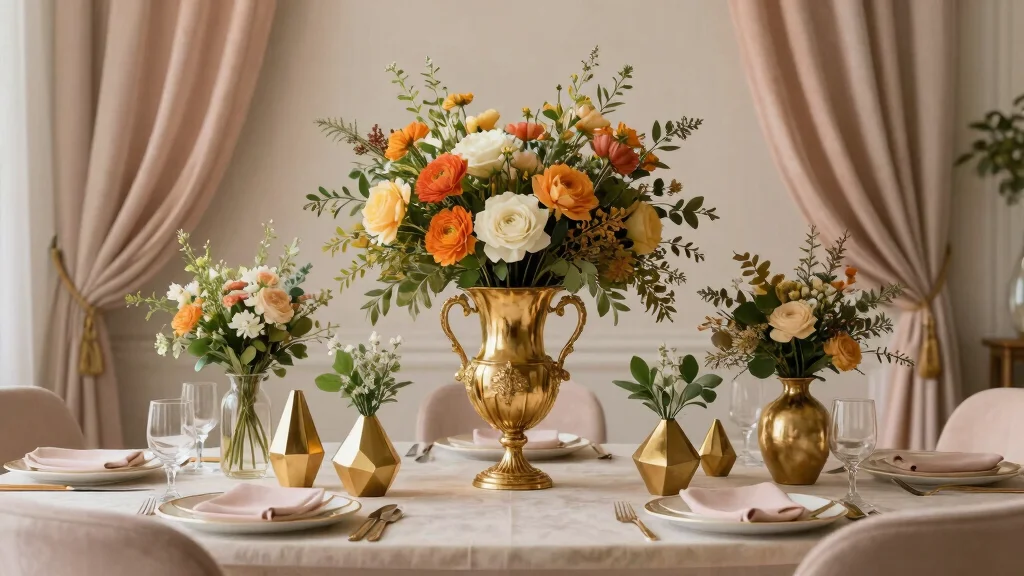 12 Gold Vase Ideas for a Glamorous Warm Metallic Home Accent