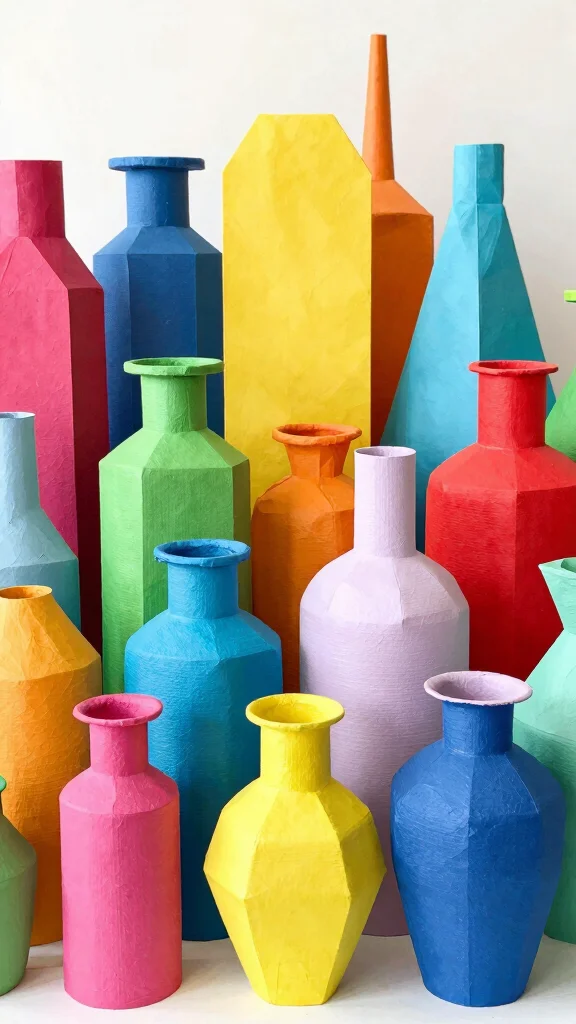 12 Handmade Vase Ideas for One-of-a-Kind Artisan Home Decor - 7. Recycled Paper Vases 1