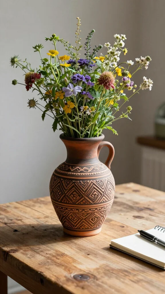 12 Japandi Vase Ideas for a Calm Minimal Natural Home Accent - 7. Handcrafted Pottery Vases 1