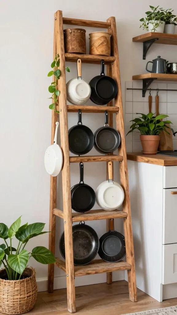 12 Kitchen Hanging Pot Ideas for a Rustic Functional Overhead Display - 10. DIY Pot Rack Ideas 1
