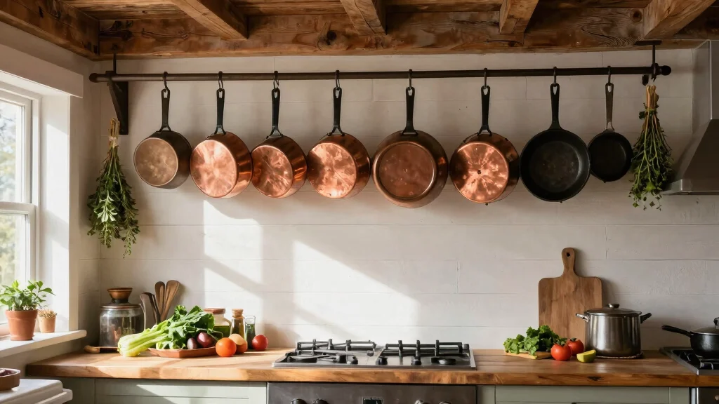 12 Kitchen Hanging Pot Ideas for a Rustic Functional Overhead Display