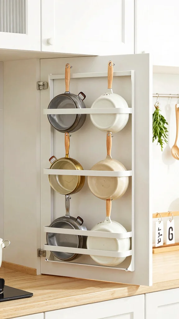 12 Kitchen Pot Storage Ideas for Small Spaces and Large Collections - 8. Over-the-Door Pot Organizers 1