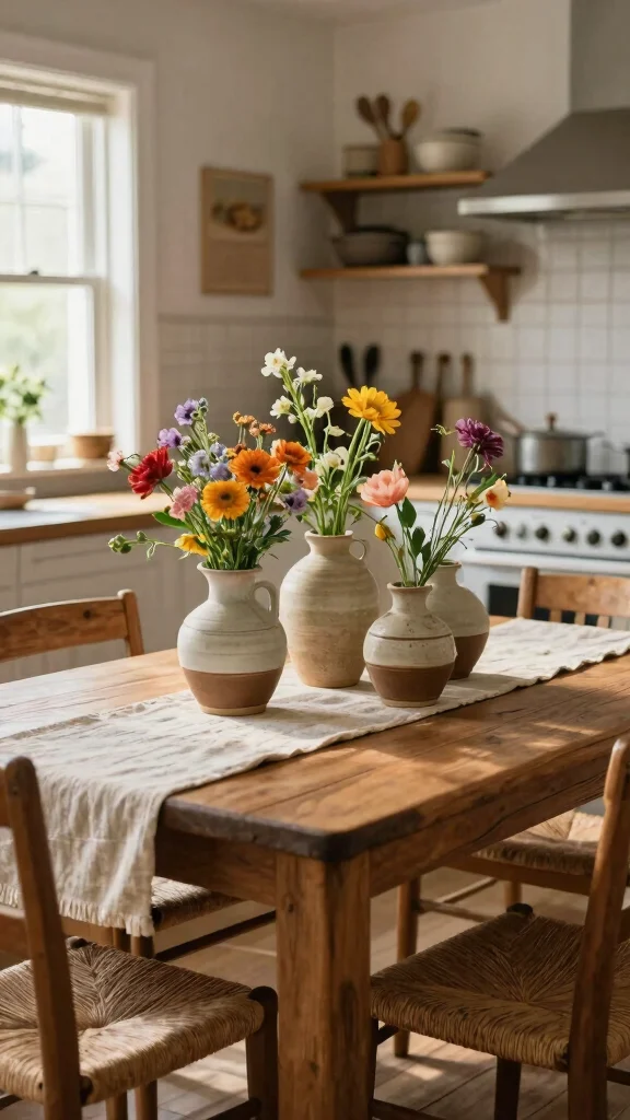 12 Large Vase Ideas for Floor Dining Table and Statement Displays - 3. Handmade Ceramic Vases 1