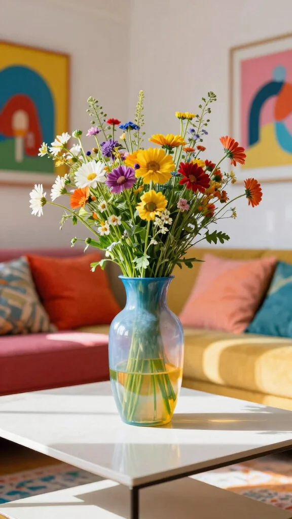 12 Large Vase Ideas for Floor Dining Table and Statement Displays - 5. Recycled Plastic Vases 1
