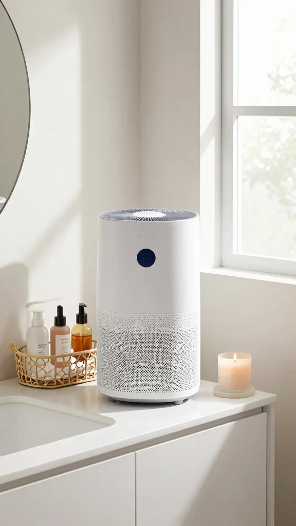 12 Levoit Air Purifier Ideas for a Quiet Affordable Effective Home Setup - 7. Stylish Bathroom Boost 1