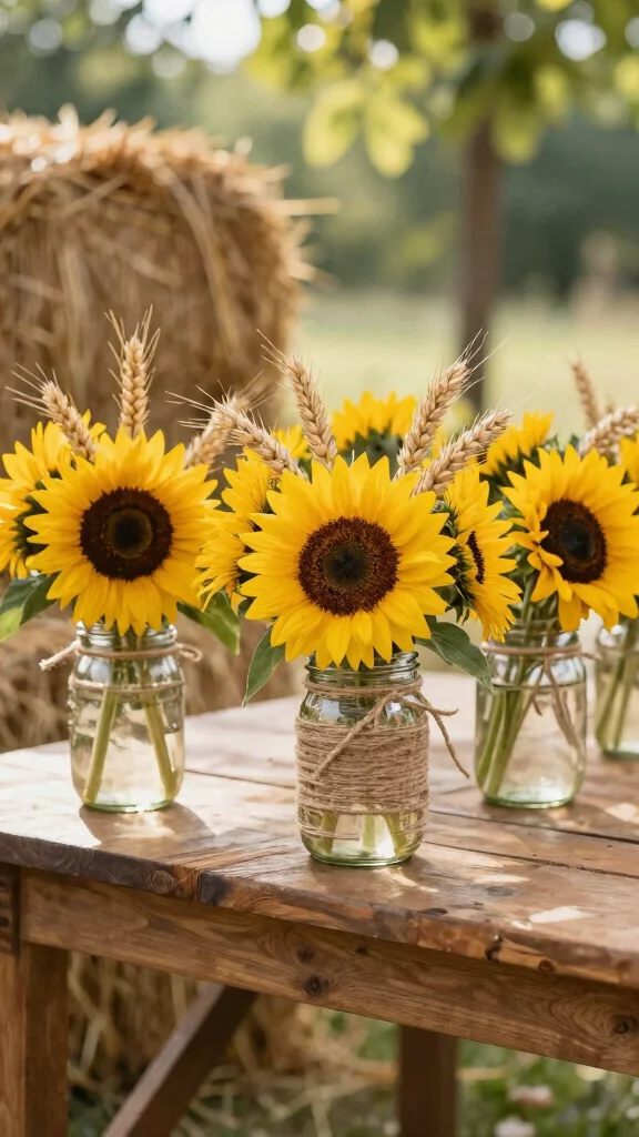 12 Mason Jar Vase Ideas for a Rustic Budget-Friendly Home Display - 6. Rustic Twine Wrapping 1