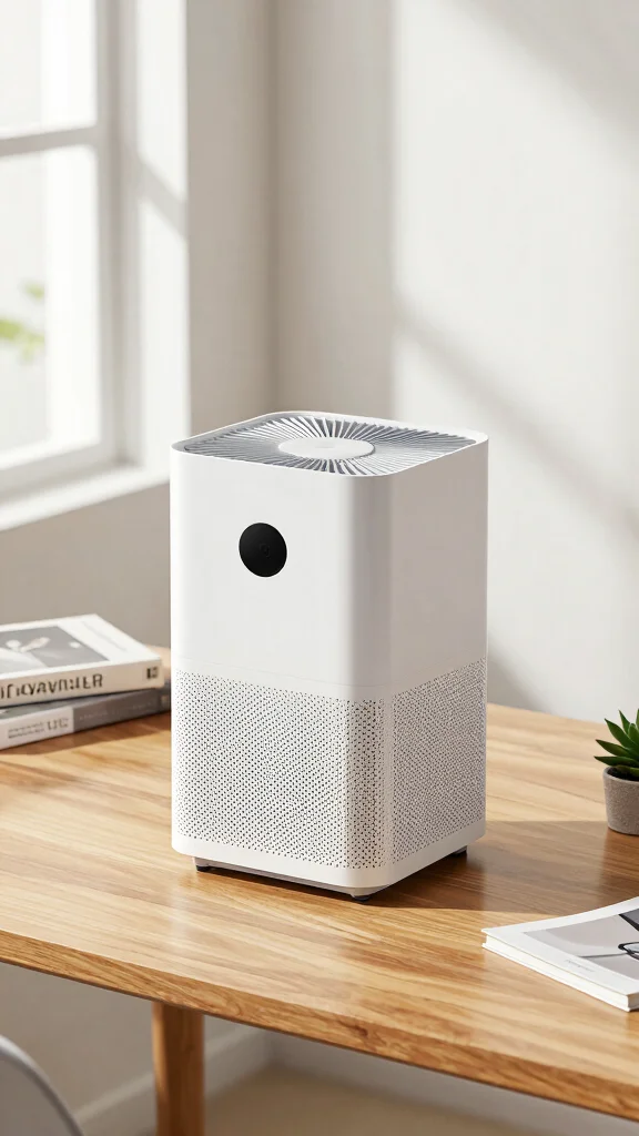 12 Mini Air Purifier Ideas for Desks, Cars, Dorms, and Small Spaces - 1. Minimalist White Cube 1