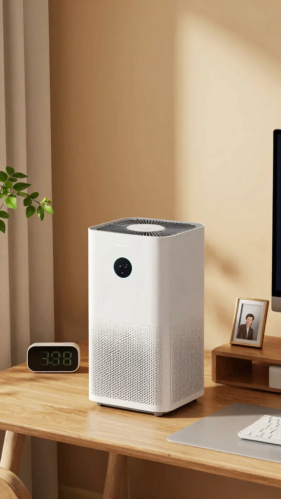 12 Mini Air Purifier Ideas for Desks, Cars, Dorms, and Small Spaces - 9. Compact Purifier with Air Quality Indicator 1