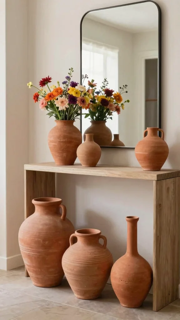 12 Modern Vase Ideas for a Clean Minimal Design-Forward Home - 7. Terracotta Vases 1