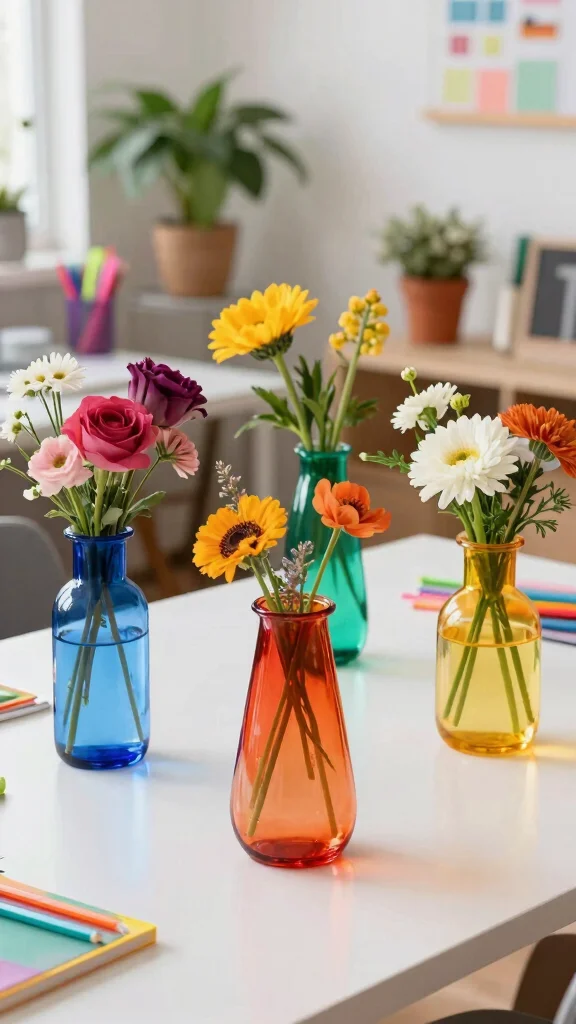12 Modern Vase Ideas for a Clean Minimal Design-Forward Home - 8. Colorful Acrylic Vases 1